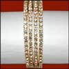 White Stone Bangle - 911 (4 Bangles) - Click here to View more details about this Product